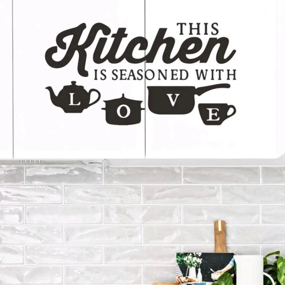 This Kitchen is Seasoned with Love Graphic Wall Sticker
